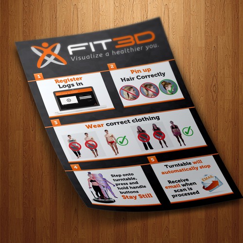 Fit3D Scan Preparation Poster Design by Plamen.me