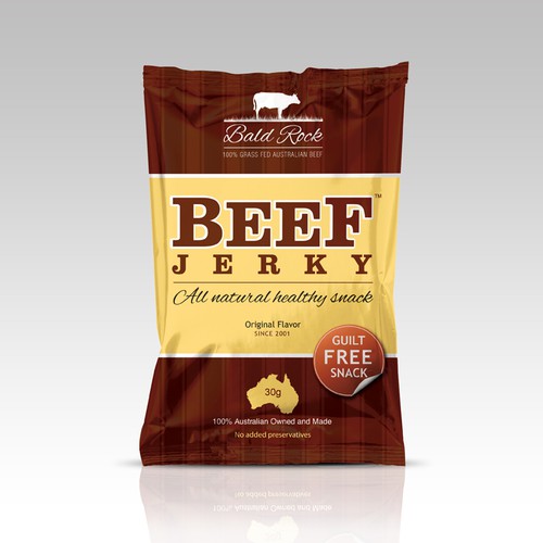 Beef Jerky Packaging/Label Design Réalisé par g3mrk