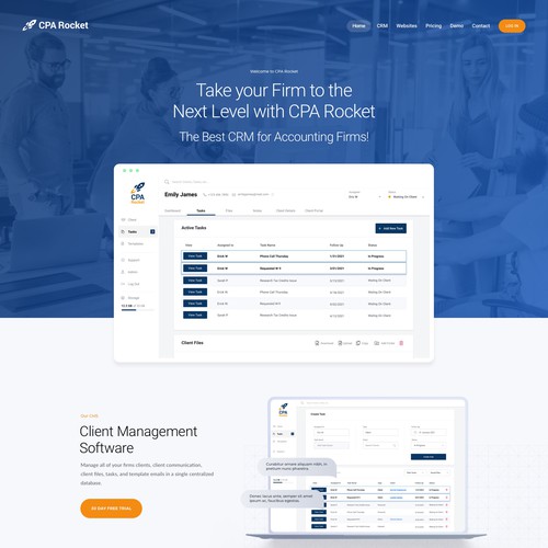 Website Design for our Accounting CRM Software Design von keilaMaria