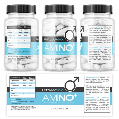 Label for a amino-acid supplement Design by Manthanshah