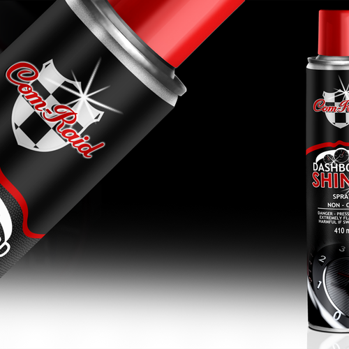 Product Label Design for AEROSOL CAN DASHBOARD SHINER SPRAY Design by Iano Designer