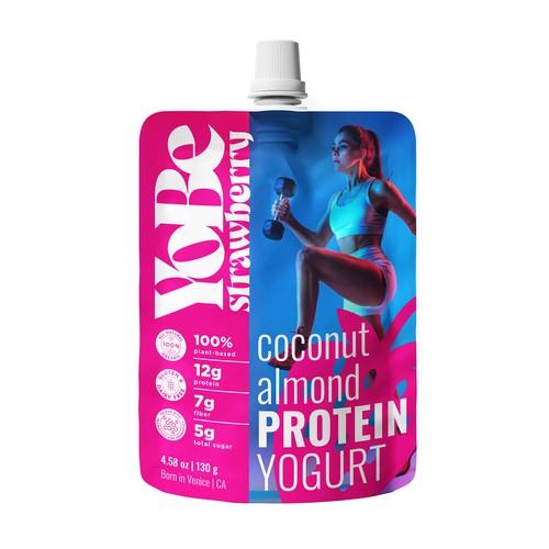 Create Eye-Catching Packaging for YoBe's Protein Yogurt to Shine at Whole Foods Design by MKaufhold