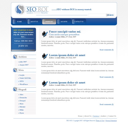 $355 WordPress design- SEO Consulting Site Ontwerp door mrpsycho98