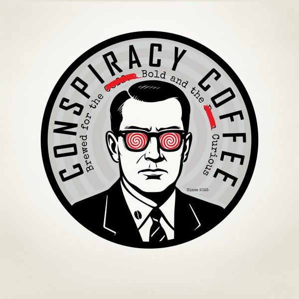 Diseño de pmo titulado "Conspiracy Coffee"
