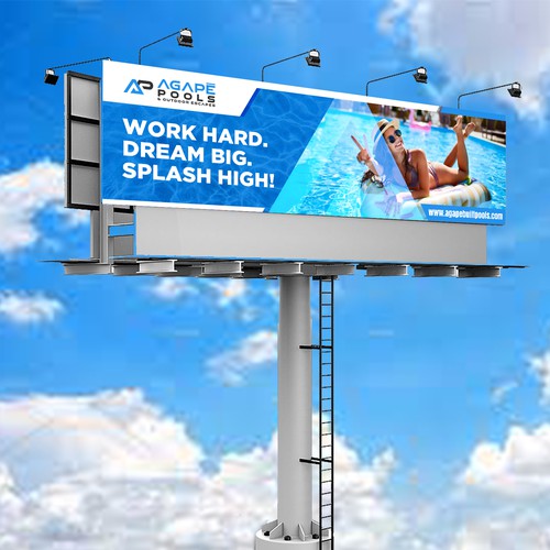 POOL AND OUTDOOR LIVING BILLBOARD DESIGN Design by 123Graphics