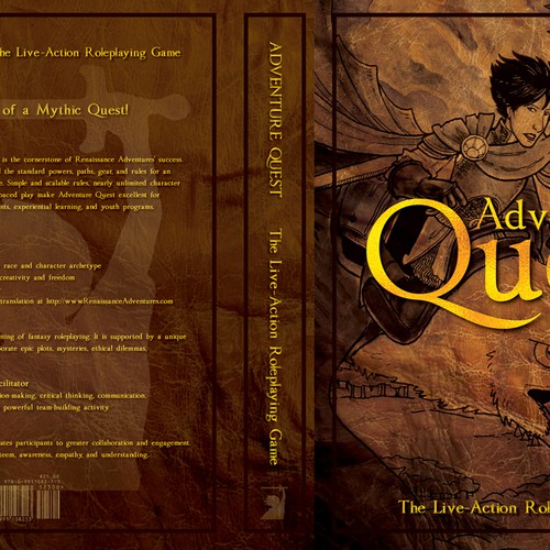 Book Cover for Adventure Quest, the Live-Action Roleplaying Game Design by Brand Leo | Niels