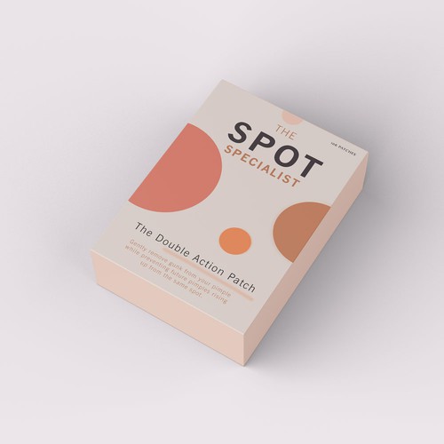 Pimple Patch PACKAGING to appeal to FEMALE BEAUTY user Design by AnaHola