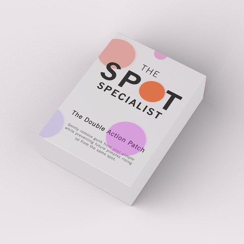 Pimple Patch PACKAGING to appeal to FEMALE BEAUTY user Design by AnaHola