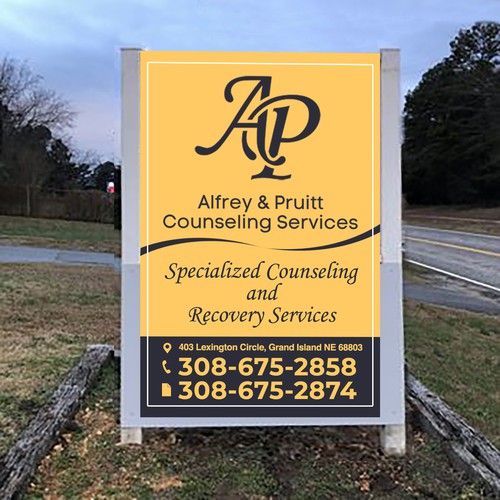 We Need a Professional Street-Facing Sign for Our New Counseling Location Design by Creativity symbol