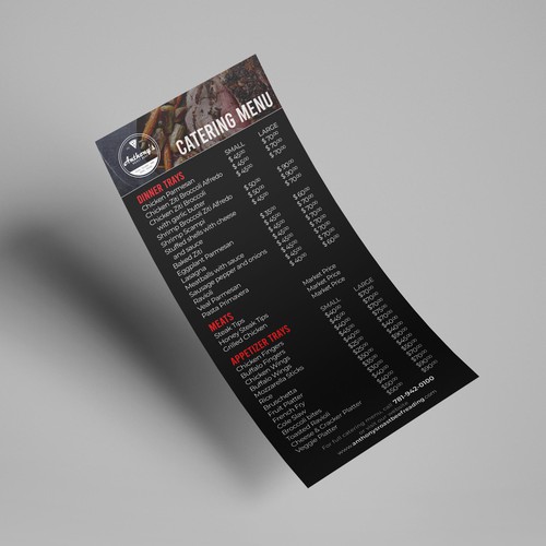 Love Food??? Create a modern, stylish Catering Menu for Anthony's Design by FlipVinoya