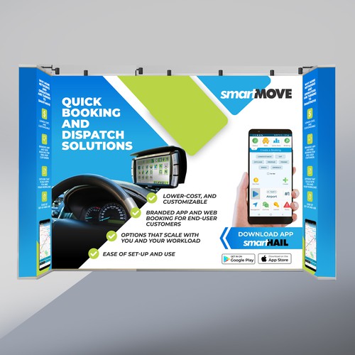 Design a modern and striking conference booth display Design by BIG_BRAIN_AX