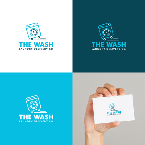 Design a modern logo for laundry delivery service. Design by saki-lapuff