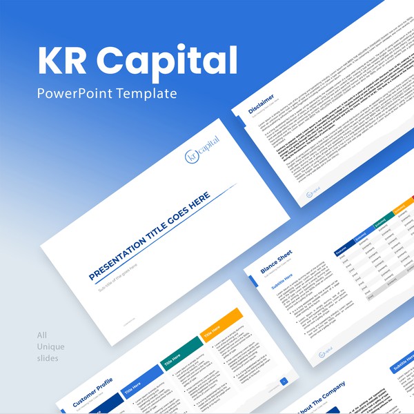 Design by Graph Zoon titled "KR Capital PowerPoint Template for US Investment Firm"
