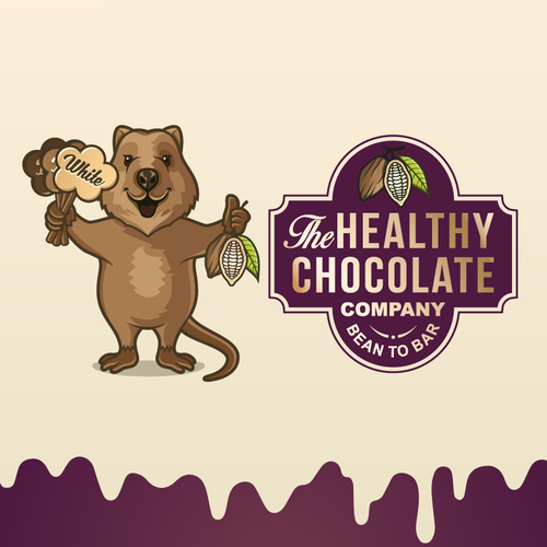 The Healthy Chocolate Company needs our happy mascot to be drawn and immortalised. Design by The Magical