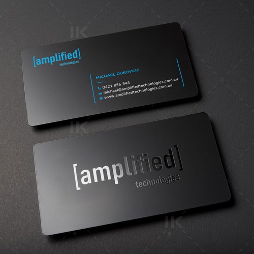 Tech company business card design Design by IK_Designs