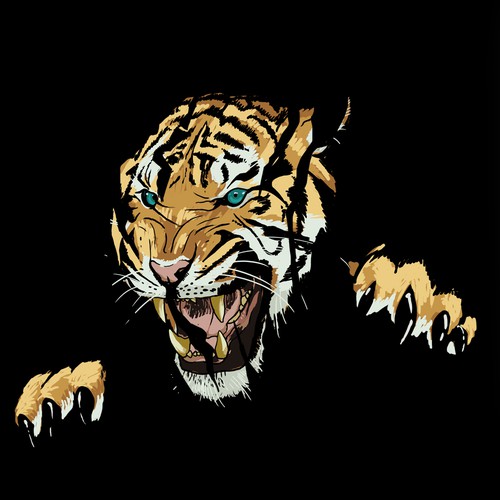 TIGER unique design T-shirt – Black Swan Design