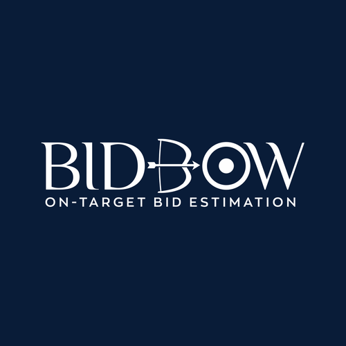 Logo for a construction bidding software product, design concept of "bow, arrow and target" Design by Equipe.X7