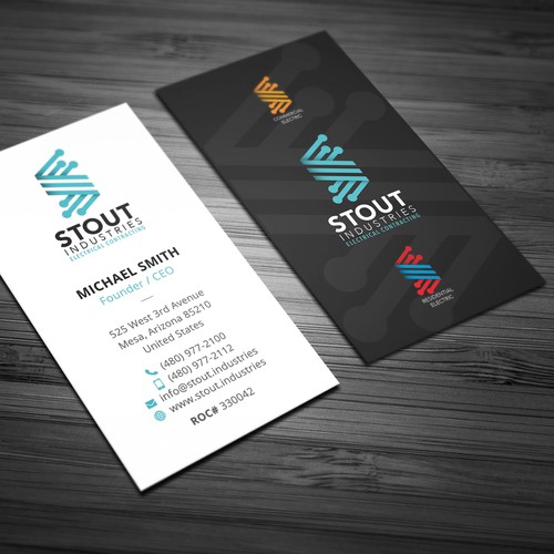 Electrical Contractor needs sleek business card Design by Galaxiya