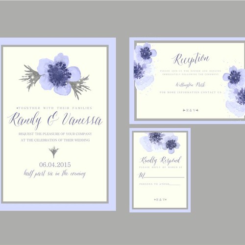 Create a modern, unique, and trend-forward wedding invitation. Design by AnaLogo