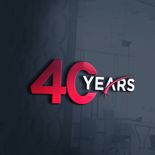 Looking for a modern, expressive 40 years jubilee logo Design by Ideaplane Studio