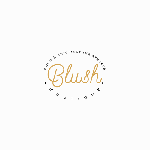 Elegantly stylish logo for Blush Boutique Logo design contest