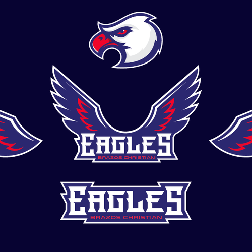 Design an orignal EAGLE mascot for Brazos Christian School Design by jenhar