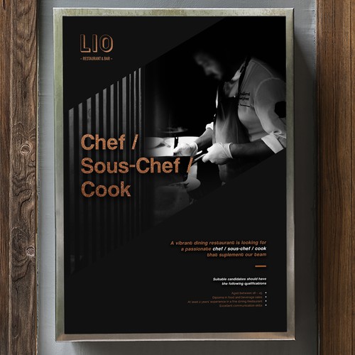 Job recruitment Poster for modern Premium Restaurant Design by @rysmrn