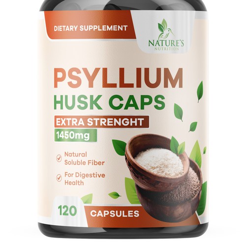 Natural Psyllium Husk Capsules Design needed for Nature's Nutrition Design by rashedhannan