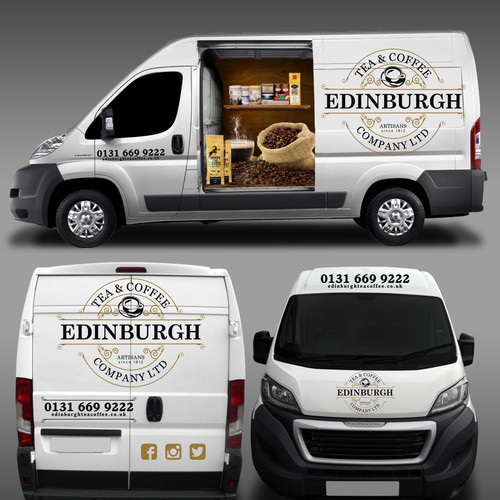 Design a show stopping Van Wrap for Edinburgh Tea and Coffee Co. Design by MasterWraps™