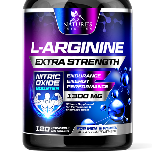 Powerful L-Arginine Capsules Design Needed for Nature's Nutrition Design réalisé par rembrandtjurin