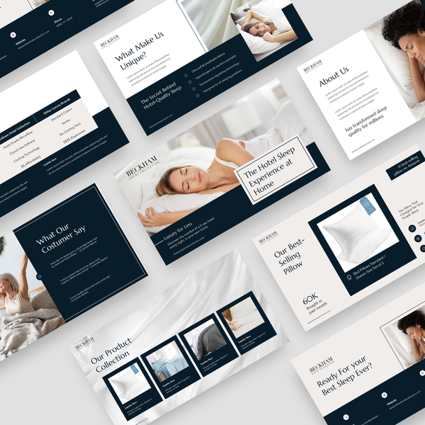 Design by Luna Rouge titled "PowerPoint Presentation Template for Beckham Hotel Collection"