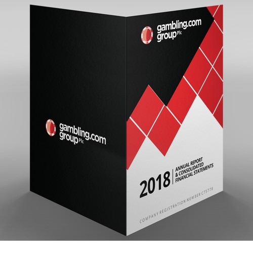 Annual Report Cover for Gambling.com Group Design by Xnine