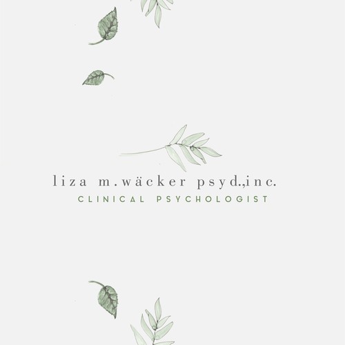 Psychologist needing a delicate, feminine watercolor style tree, branch or leaf logo Diseño de AnaLogo