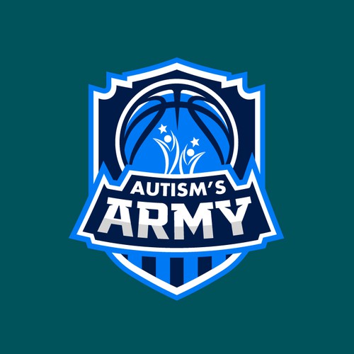 Basketball Logo for Team 'Autism's Army' - Your Winning Logo Featured on Major Sports Network Design by Vincreation