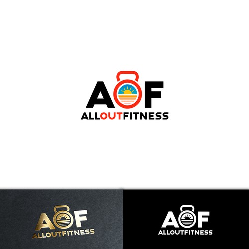 Modern logo for fitness app that liberates users and trainers from gyms. Sunshine + fresh air = woo! Design by aeropop
