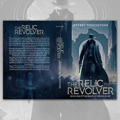 Cover and Spine Design for Fantasy Adventure Novel The Relic Revolver Design by mihai313