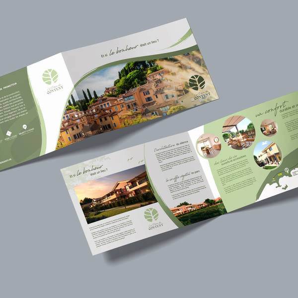 Design by H.D. titled "Le Parc du Content – Real Estate Brochure Design"