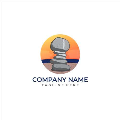 Stone formation picture as logo for coaching business Design by Lure Studio