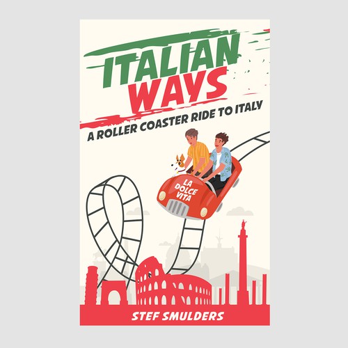 Funny Book Cover Illustration about Italy Design by EsoWorld