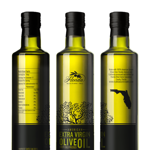 Olive Oil Bottle Label Design by Nanoz Abdi