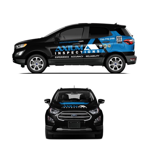 Partial Wrap For Black 2020 Ford EcoSport Design by Art Mahno ✔