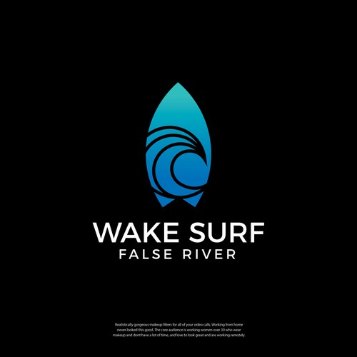 Edgy/sophisticated wake surf logo for a female/male group of wake surfers that embody a luxury life. Nothing predictable Design by gotchagraphicsdotcom