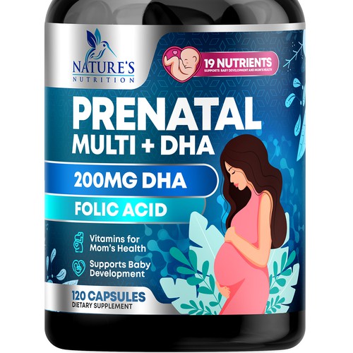 Prenatal Vitamins Label Design needed for Nature's Nutrition Design by rembrandtjurin