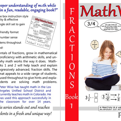Create a kid-friendly, classy cover for a cartoon-style math workbook series; clips provided Design by Michelle Lee Designs