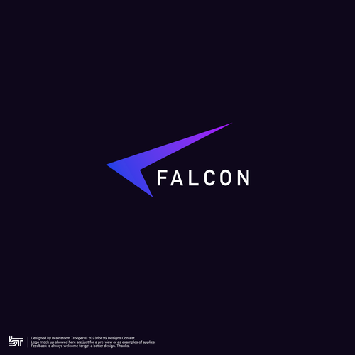 Falcon Sports Apparel logo Design by Jump™ by BST