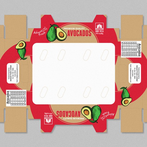 Avocado export box design Design by WolfBell
