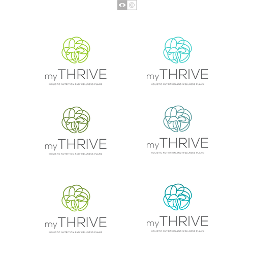 Logo design for myTHRIVE, holistic nutritionists Design by enfanterrible