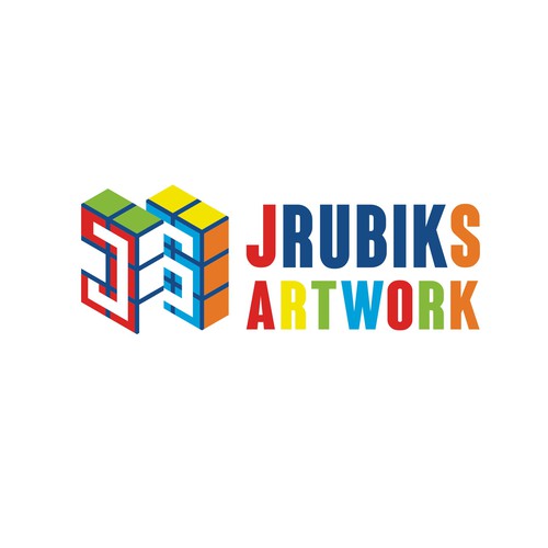 Puzzle together a Rubiks Cube Art business design! Design by naya89