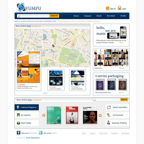 Create the next website design for yumpu.com Webdesign  Design by Eclick Softwares