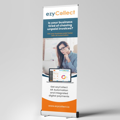 B2B Saas Pull Up Banner for Trade Show Design by dezignedge*